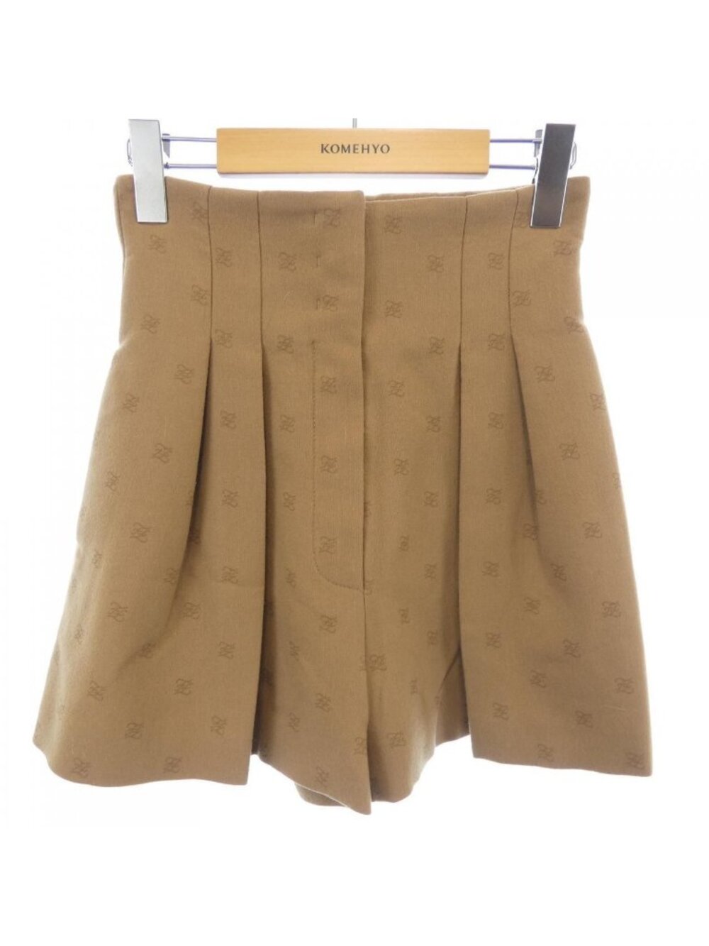 Fendi Calligraphy Shorts Brown